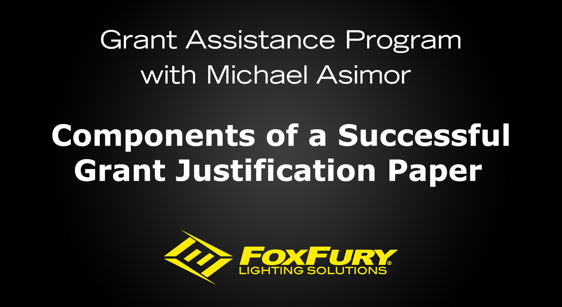 Components of a Successful Grant Justification Paper video