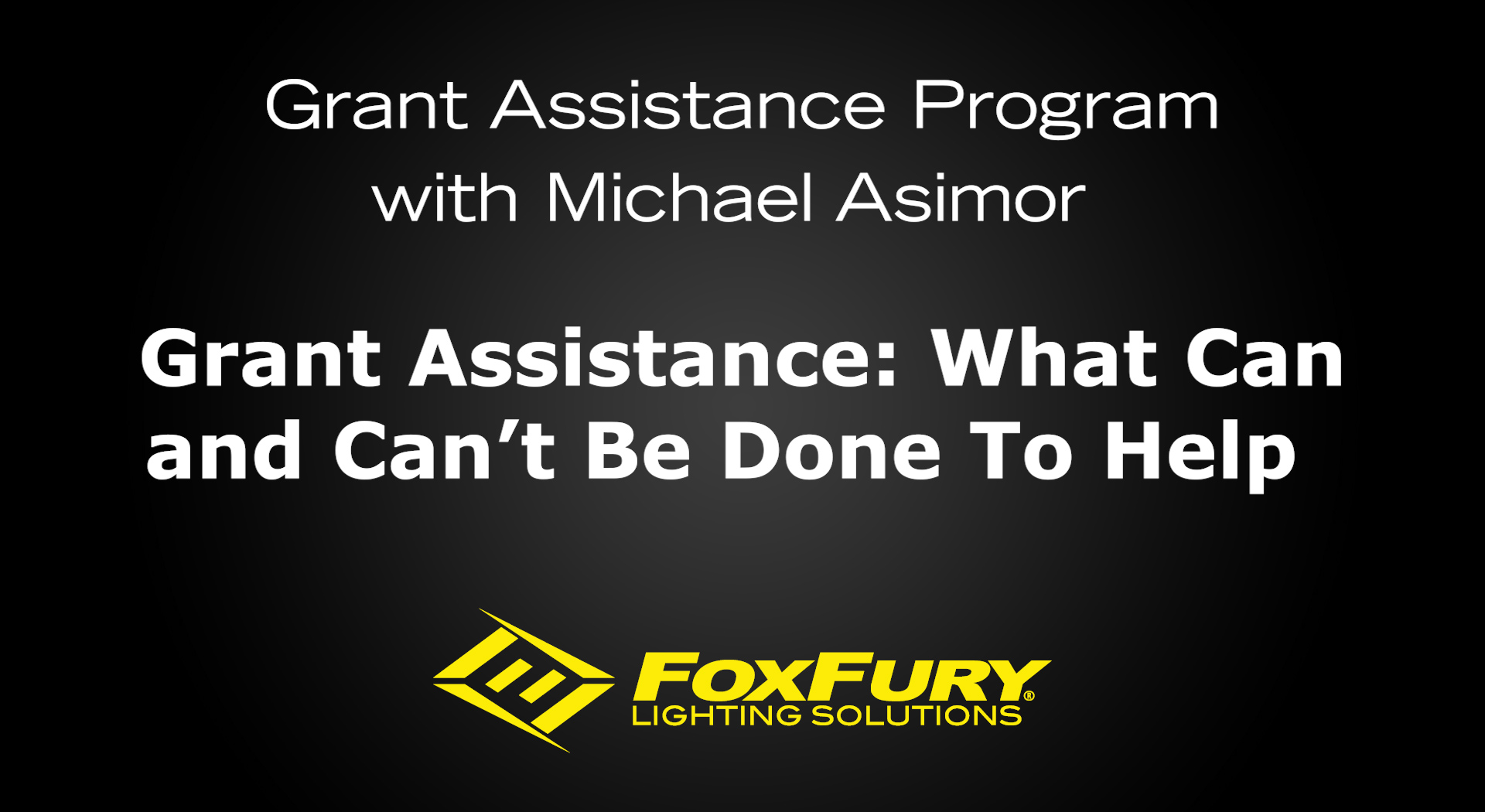 Grant Assistance: What Can and Can't Be Done to Help video