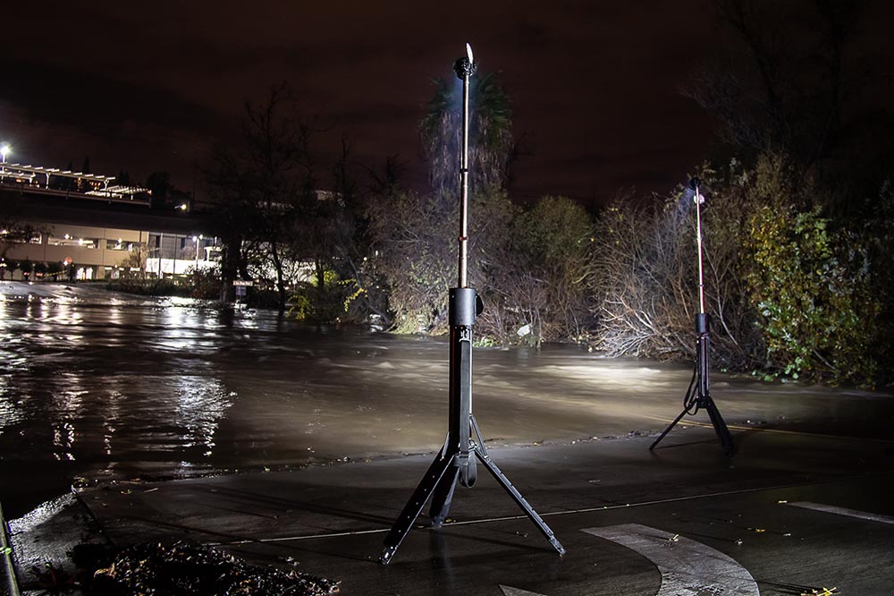 FoxFury Nomad Prime illuminates high water line of flooded river