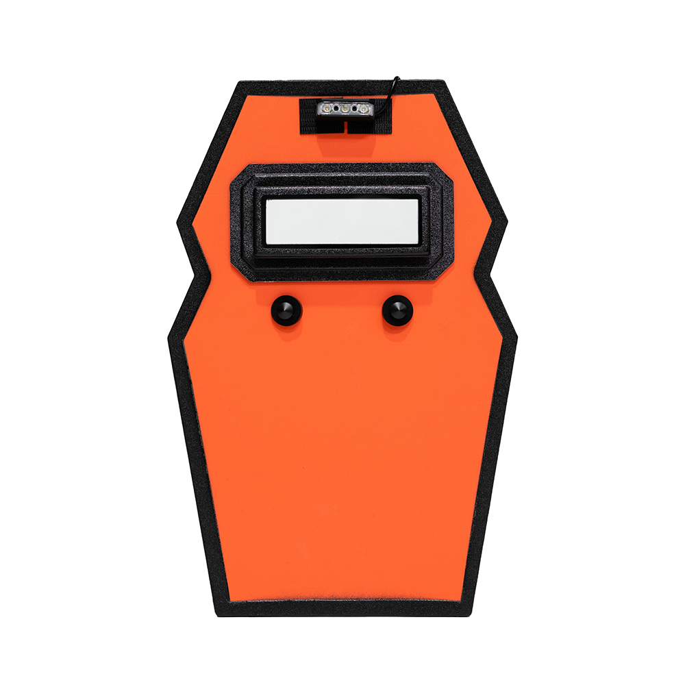 Taker B40 mounted on a Point Blank ballistic shield